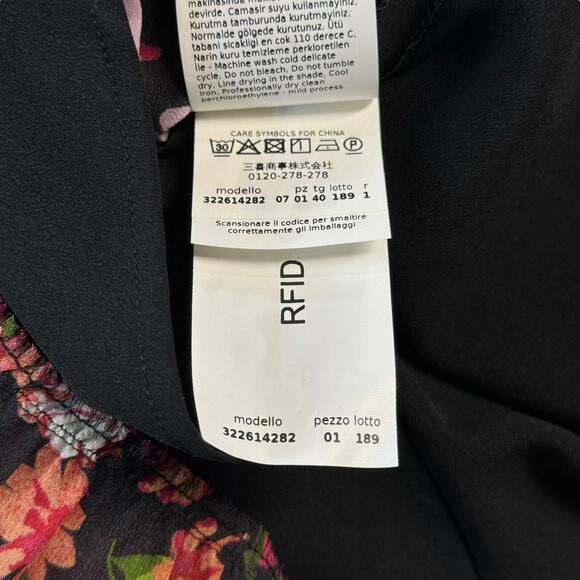 Marella Bacini Ruffle Dress NEW Women's SZ 4 Floral Sheer Sleeve Party Spring - Picture 14 of 15